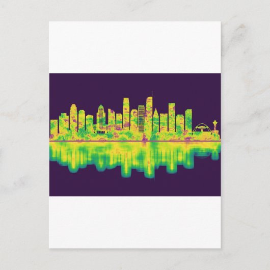Los Angeles California Skyline Feestdagenkaart (Voorkant)