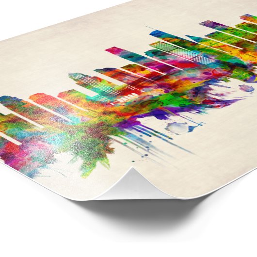 Los Angeles California Skyline Foto Afdruk (Hoek)