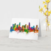 Los Angeles California Skyline Kaart (Gele Bloem)