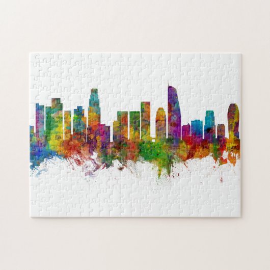 Los Angeles California Skyline Legpuzzel (Horizontaal)