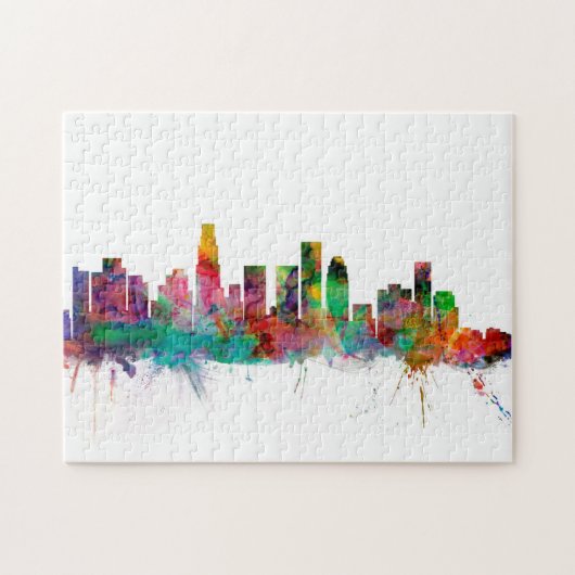 Los Angeles California Skyline Legpuzzel (Horizontaal)
