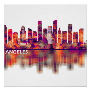 Los Angeles California Skyline Perfect Poster