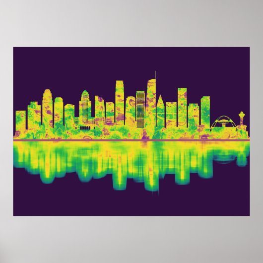 Los Angeles California Skyline Poster (Voorkant)