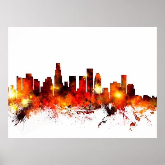 Los Angeles California Skyline Poster (Voorkant)