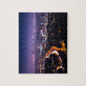 Los Angeles, California Skyline 's nachts Legpuzzel (Verticaal)