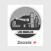 Los Angeles California Skyline Sticker (Vel)