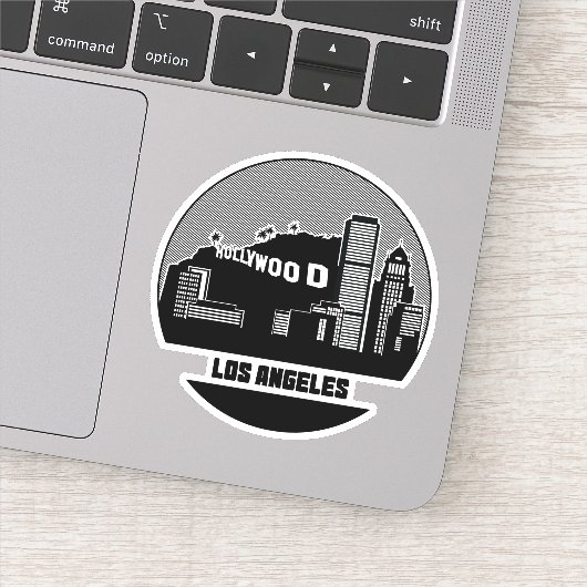 Los Angeles California Skyline Sticker (Detail)