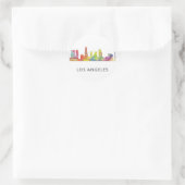 LOS ANGELES, CALIFORNIA SKYLINE WB1- RONDE STICKER (Tas)