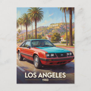 Los Angeles California Straatperformance 1983 Briefkaart