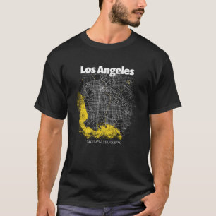 Los Angeles California Street Map Hometown Pride S T-shirt