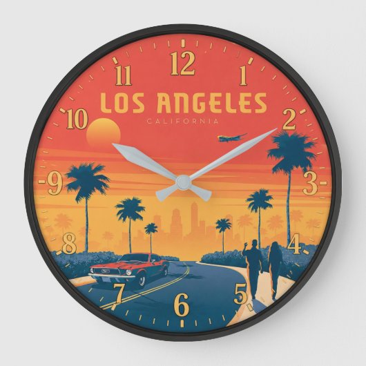 Los Angeles California Sunset Grote Klok (Voorkant)