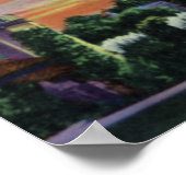 Los Angeles California Sunset in Echo Park Poster (Hoek)