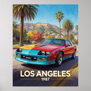 Los Angeles California Sunset-optreden 1987 Poster