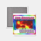 "Los Angeles California Sunset Palm Trees" Magnet (Voorkant / Achterkant)