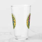 Los Angeles California Surfer Girl Beer Glas (Links)
