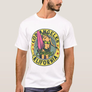 Los Angeles California Surfing T-shirt