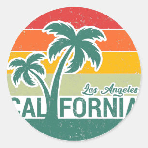 los angeles california T-Shirt Coffee Mok Ronde Sticker