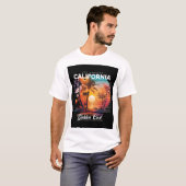 Los Angeles California T-Shirt – Golden Coast Vibe (Voorkant volledig)