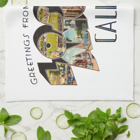 Los Angeles California Theedoek (Gevouwen)