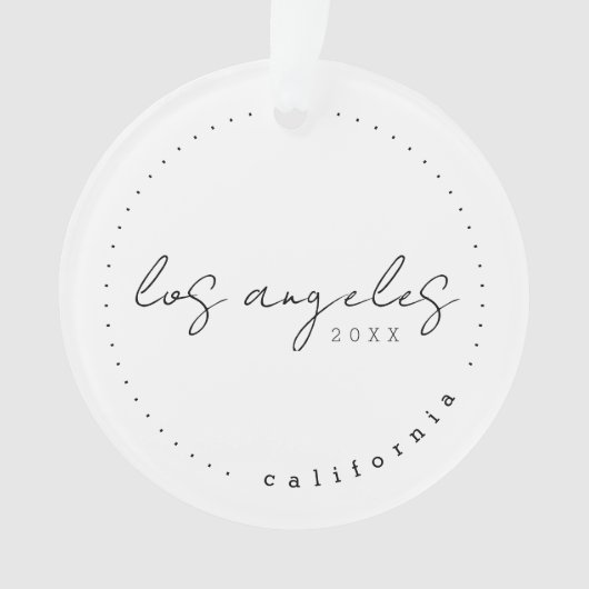 Los Angeles, California Travel USA Simple Ornament (voorkant)