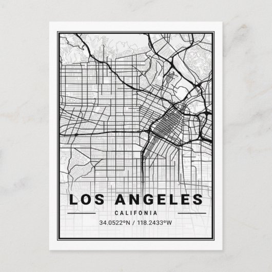 Los Angeles California, Verenigde Staten reisstadk Briefkaart (Voorkant)
