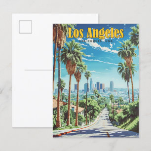Los Angeles California Verenigde Staten Vintage Tr Briefkaart