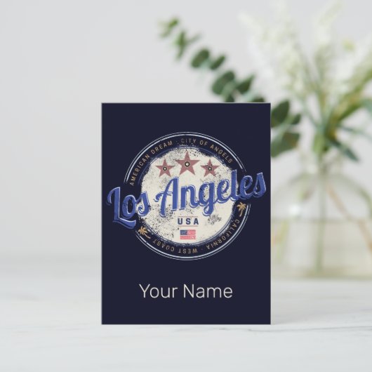 Los Angeles California, Verenigde Staten westkust Feestdagenkaart (Staand voorkant)