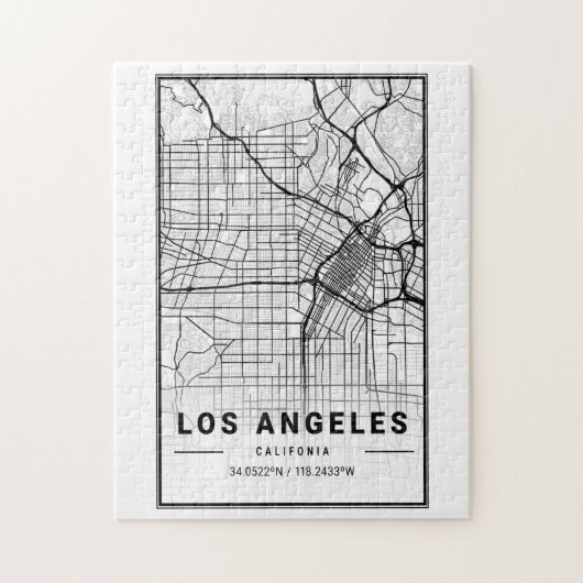 Los Angeles California, Verenigde steden: Stadskaa Legpuzzel (Verticaal)