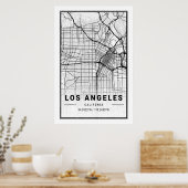 Los Angeles California, Verenigde steden: Stadskaa Poster (Keuken)