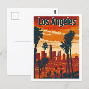 Los Angeles California Vintage Beroemde Reisplaats Briefkaart