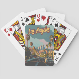 Los Angeles California Vintage Pokerkaarten