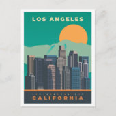 Los Angeles California Vintage Travel Illustratie Briefkaart (Voorkant)