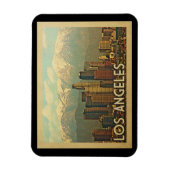 Los Angeles California Vintage Travel Magneet (Verticaal)