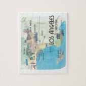 Los Angeles California Vintage Travel Map Legpuzzel (Verticaal)