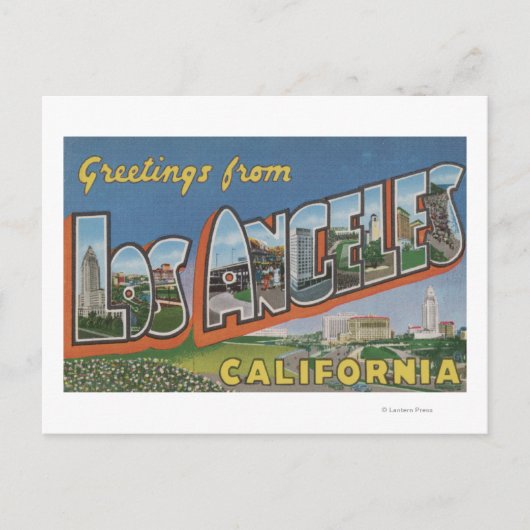 Los Angeles, CaliforniaLarge Letter Scenes Briefkaart (Voorkant)