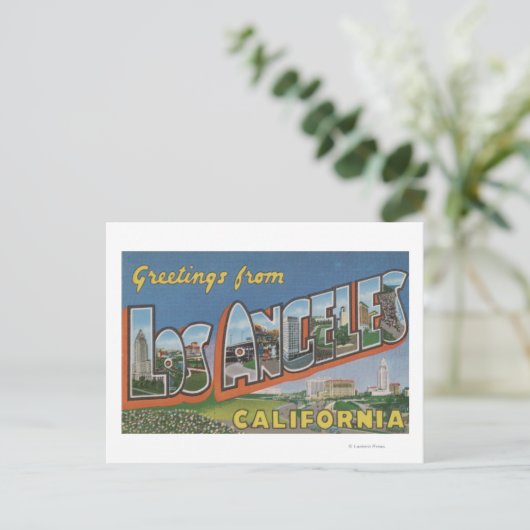 Los Angeles, CaliforniaLarge Letter Scenes Briefkaart (Staand voorkant)