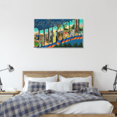 Los Angeles, CaliforniaLarge Letter Scenes Canvas Afdruk (Insitu (Slaapkamer))