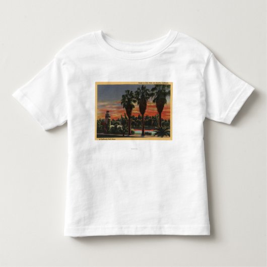 Los Angeles, CaliforniaSunset in Echo Park Kinder Shirts (Voorkant)