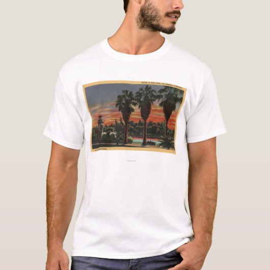 Los Angeles, CaliforniaSunset in Echo Park T-shirt (Voorkant)