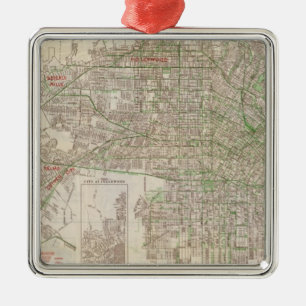 Los Angeles, Californië 2 Metalen Ornament