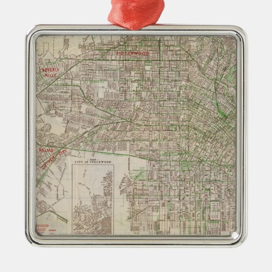 Los Angeles, Californië 2 Metalen Ornament (Voorkant)