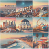 Los Angeles Californië 3 inch Vinyl Sticker (Voorkant)