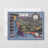 Los Angeles, Californië, Antiek luchtstad Kaart (Voorkant)