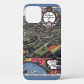 Los Angeles, Californië, Antiek luchtstad Kaart Case-Mate iPhone Case (Achterkant)