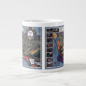 Los Angeles, Californië, Antiek luchtstad Kaart Grote Koffiekop (Voorkant)