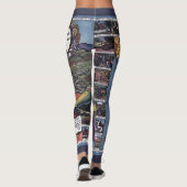 Los Angeles, Californië, Antiek luchtstad Kaart Leggings (Achterkant)