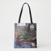 Los Angeles, Californië, Antiek luchtstad Kaart Tote Bag (Voorkant)