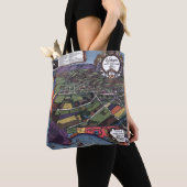 Los Angeles, Californië, Antiek luchtstad Kaart Tote Bag (Dichtbij)