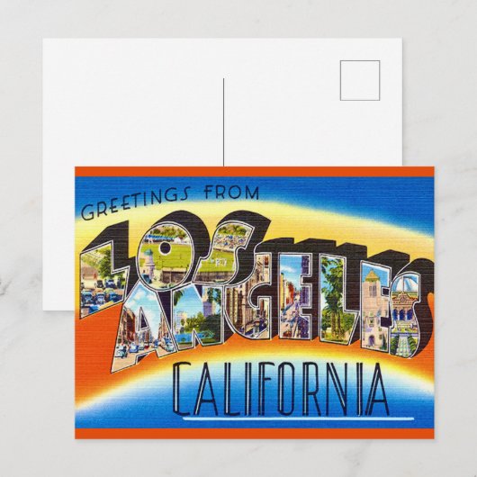 Los Angeles Californië Briefkaart (Voorkant / Achterkant)