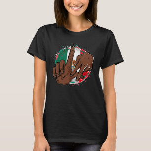 Los Angeles Californië Chicano Mexico Vlag LA Hand T-shirt